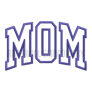 Arched Applique Mom Machine Embroidery Design