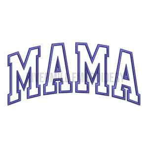 Arched Applique Mama Machine Embroidery Design