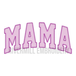 Arched Diamond Applique Mama Machine Embroidery Design