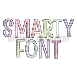 Smarty Embroidery Font