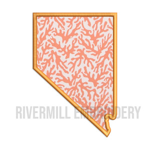 Applique State of Nevada Machine Embroidery Design