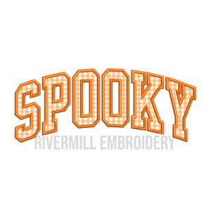 Spooky Arched Applique Machine Embroidery Design