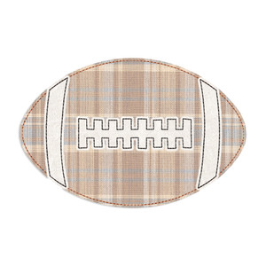 Raggy Applique Football Machine Embroidery Design