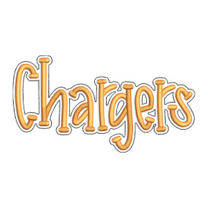 Chargers with a Bean Stitch Outline Machine Embroidery Design