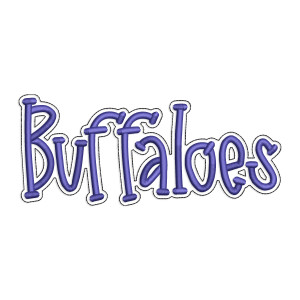 Buffaloes with a Bean Stitch Outline Machine Embroidery Design