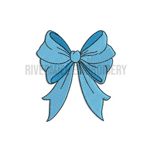Fill Stitched Bow Machine Embroidery Design