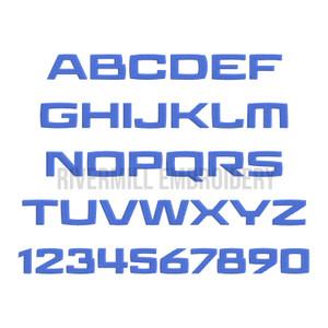 Futura Machine Embroidery Font Alphabet