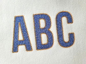 Walter Diamond Edge with a Criss Cross Fill Stitch Machine Embroidery Alphabet