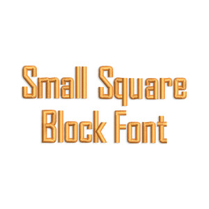Small Square Block Machine Embroidery Font Alphabet