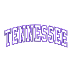Arched Tennessee TN Applique Machine Embroidery Design