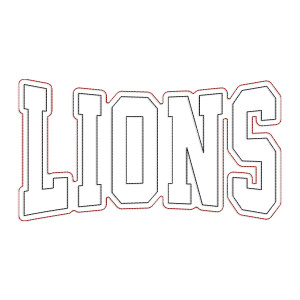 Lions Bean Stitch Applique Machine Embroidery Design