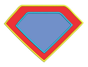 Applique Super Hero Shield Machine Embroidery Design