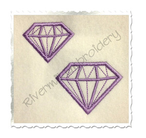 Small Diamond Applique Machine Embroidery Design