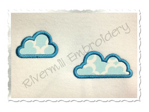 Cloud Applique Machine Embroidery Design