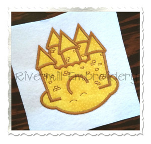 Applique Sand Castle Machine Embroidery Design