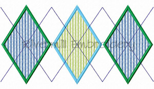 Applique Argyle Pattern Machine Embroidery Design
