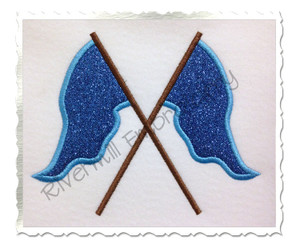 Applique Color Guard Flags Machine Embroidery Design