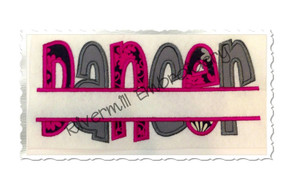 Applique Split Dancer Machine Embroidery Design