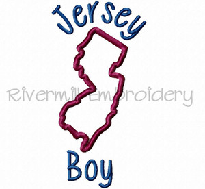 Applique Jersey Boy Machine Embroidery Design