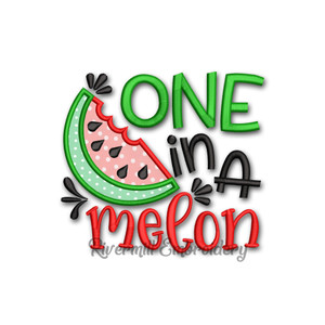 One In A Melon Machine Embroidery Design