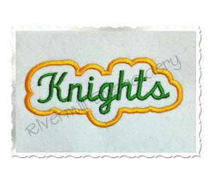 Applique Knights Team Name Machine Embroidery Design