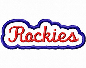 Applique Rockies Team Name Machine Embroidery Design