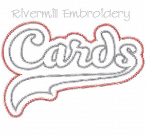 Zig Zag Double Applique Cards Machine Embroidery Design