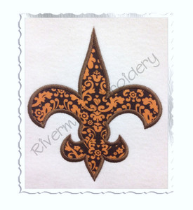 Applique Fleur De Lis Machine Embroidery Design