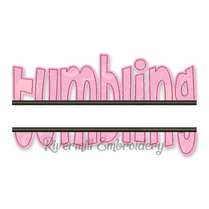 Raggy Edge Applique Split Tumbling Machine Embroidery Design