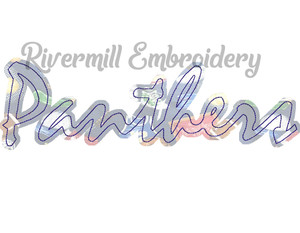 Raggy Applique Panthers Machine Embroidery Design
