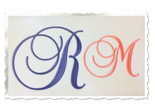 Large Emma Script Machine Embroidery Font Alphabet - Rivermill Embroidery