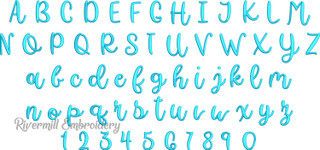 Isabelle Machine Embroidery Font - Rivermill Embroidery