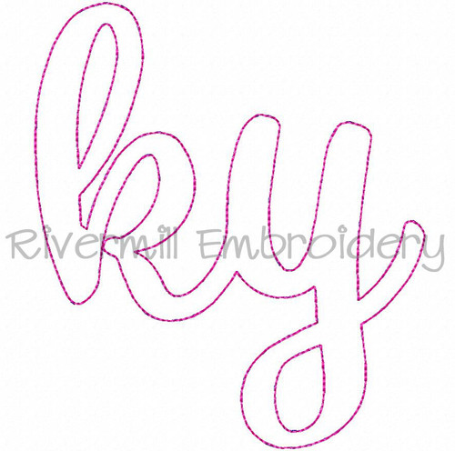 Raggy Applique Kentucky "ky" Machine Embroidery Design