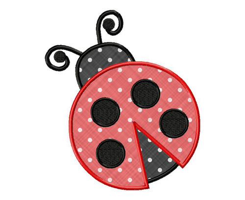 Ladybug Applique Machine Embroidery Design