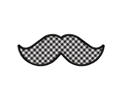 Mustache Applique Machine Embroidery Design