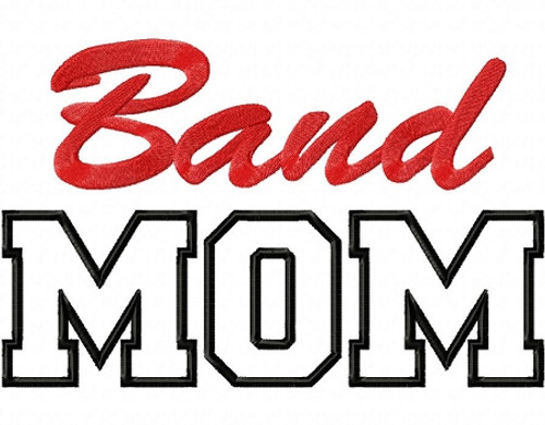 Band Mom Applique Machine Embroidery Design