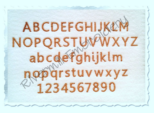 Small Mini Keep Calm Machine Embroidery Font Alphabet - 1/2" & 3/4"