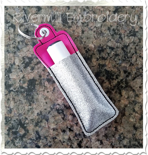 Chapstick Holder In The Hoop Eyelet Key Fob Machine Embroidery Design