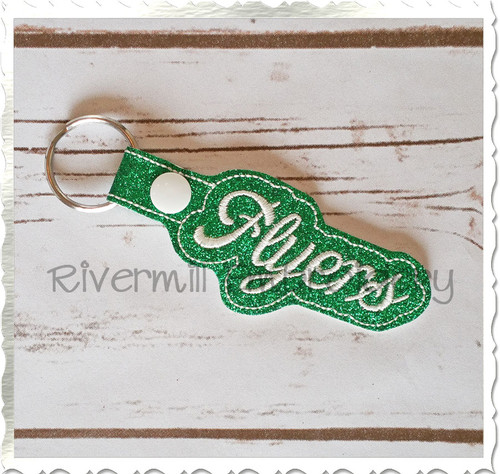 Flyers In The Hoop Snap Tab Key Fob Machine Embroidery Design