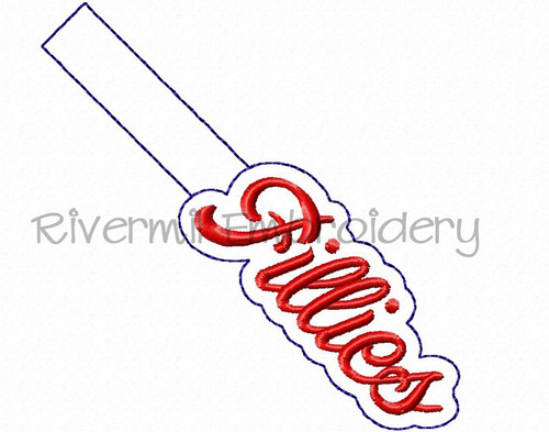 Fillies In The Hoop Snap Tab Key Fob Machine Embroidery Design