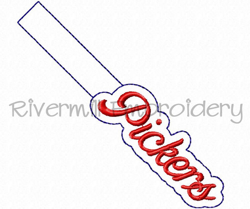 Pickers In The Hoop Snap Tab Key Fob Machine Embroidery Design