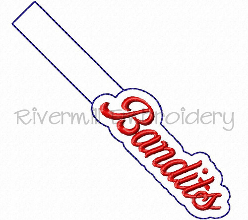 Bandits In The Hoop Snap Tab Key Fob Machine Embroidery Design