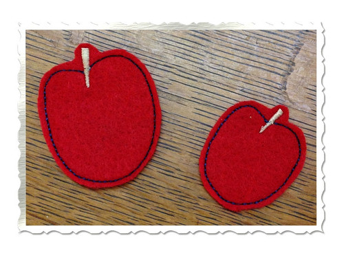 Apple Feltie Machine Embroidery Design