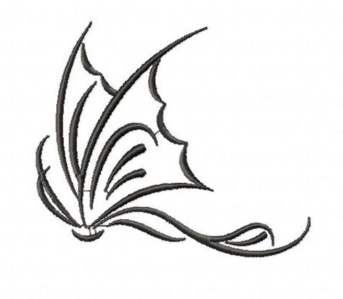 Butterfly Outline Machine Embroidery Design
