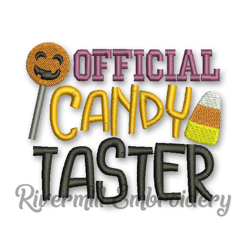 Official Candy Taster Halloween Machine Embroidery Design