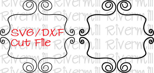 SVG DXF Doodle Frame Cut File