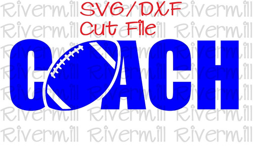 SVG DXF Football Coach Cut File