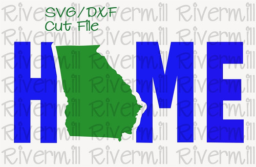 SVG DXF Georgia Home Cut File