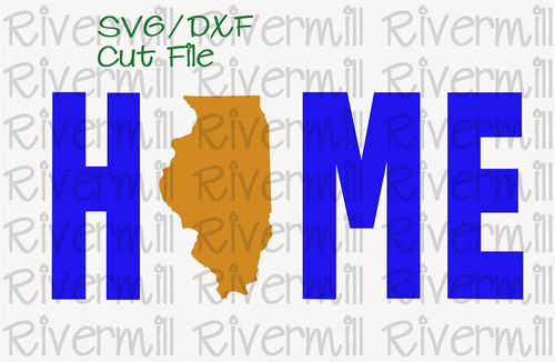 SVG DXF Illinois Home Cut File
