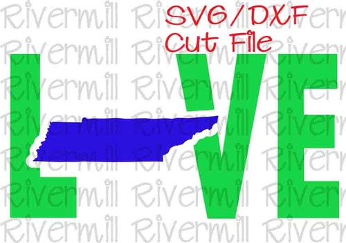 SVG DXF Tennessee Love Cut File